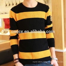 15ASW1037 Fashion stripped student pullover wool sweater design for boys